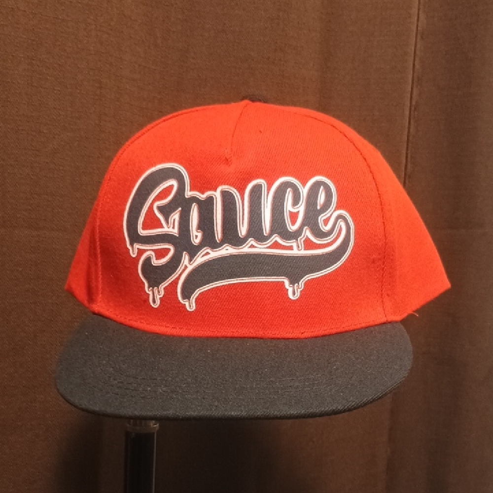 Sauce Snapback Red Cap Blackjack Snapback Hat